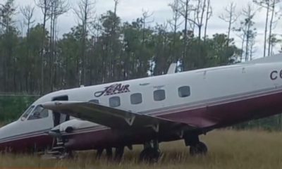 plane crash lands at LPIA