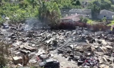 fire destroys shantytown