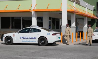 Grand Bahama police walk about