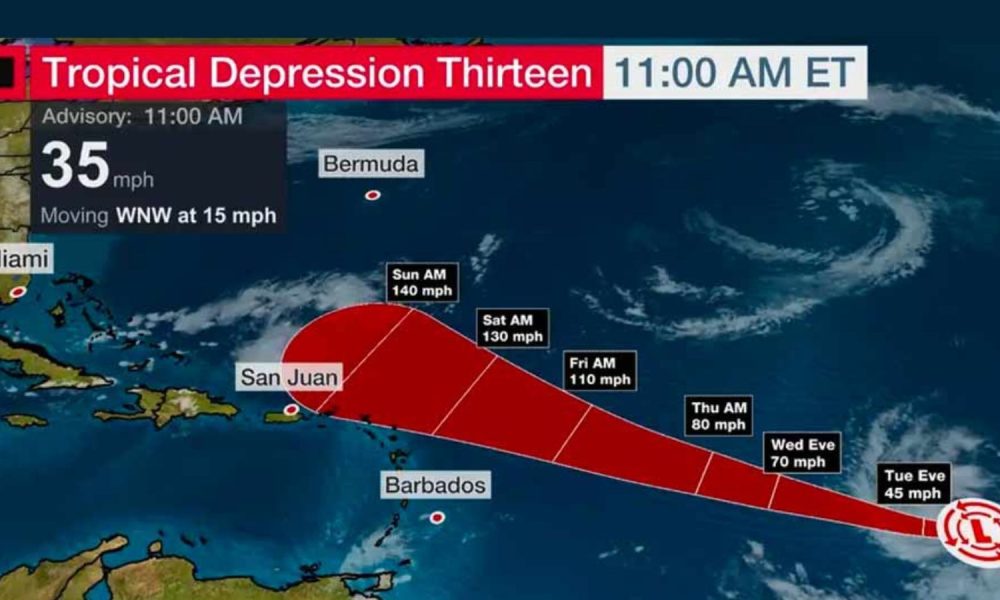 Tropical Depression 13 Forms In Atlantic - Our News