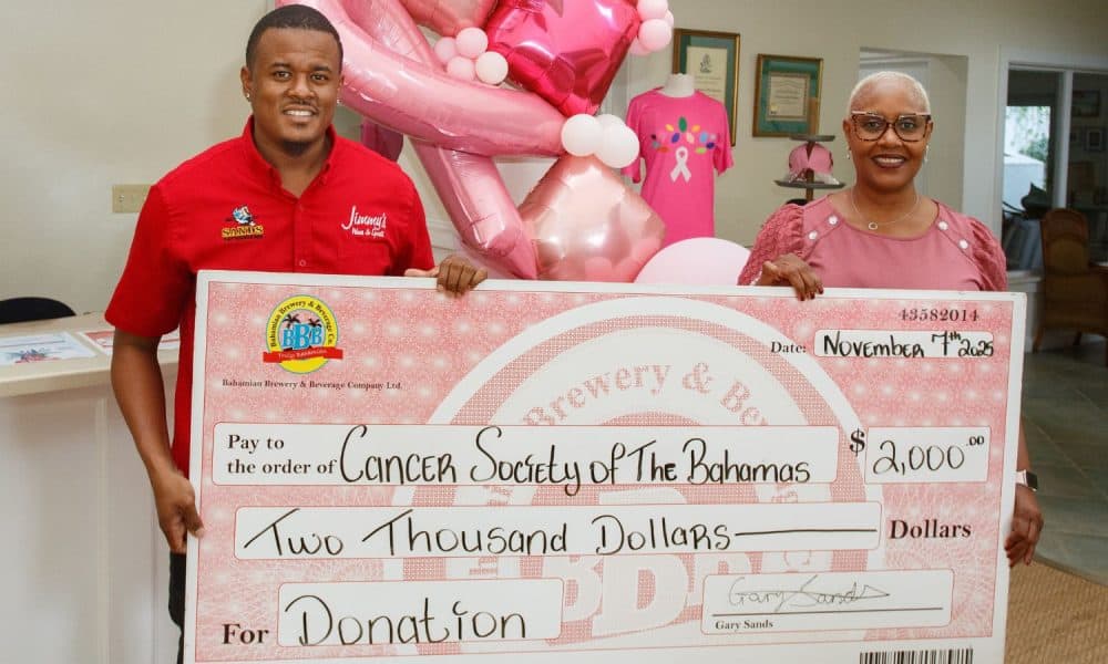 Sands Donates to the Cancer Society Through Annual Breast Cancer Awareness Promotion